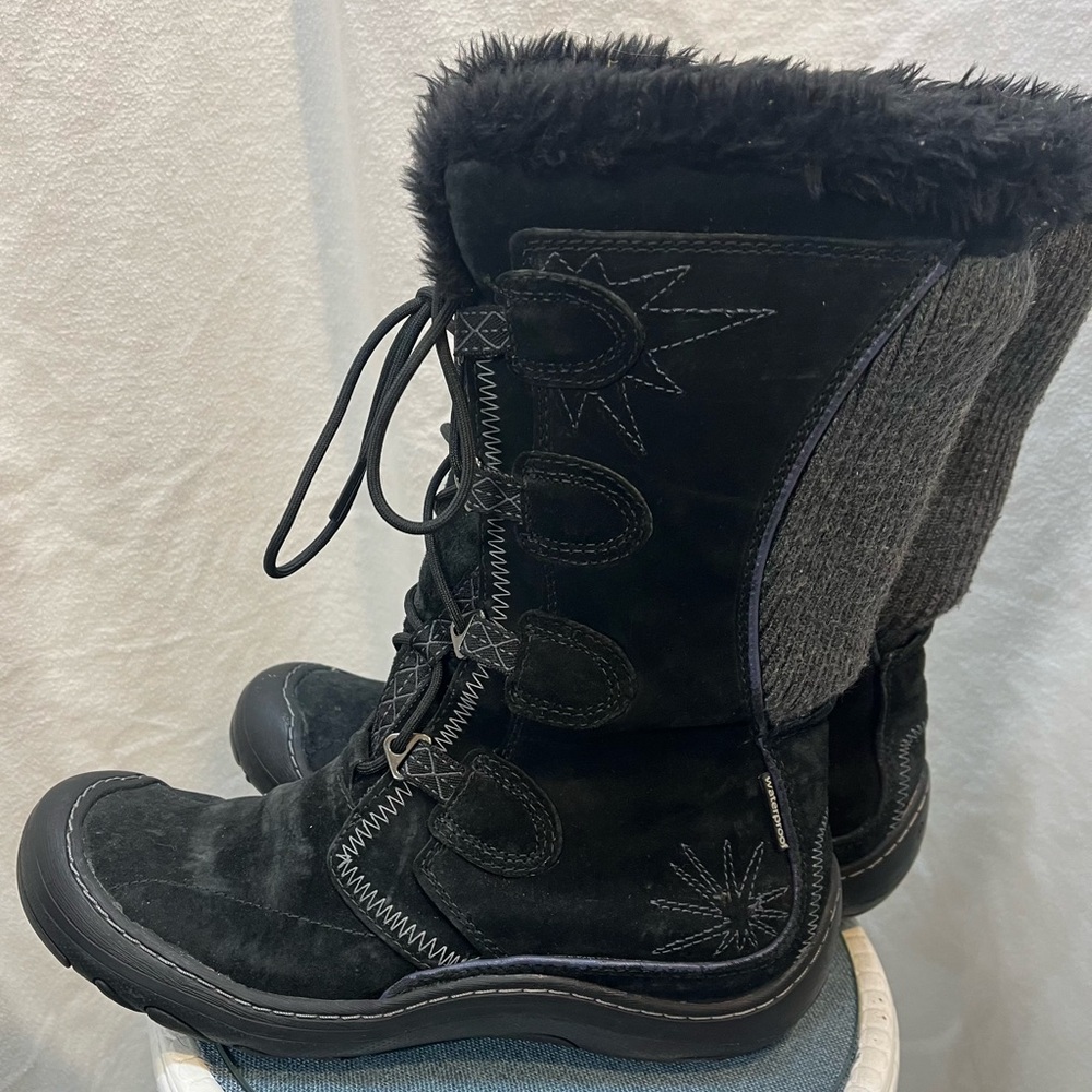 Stylish Black Fur-Lined Winter Boots